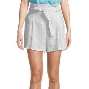 Worthington Women's MidRise Pull-On Short Skirt Size 12 Color Gray/White New